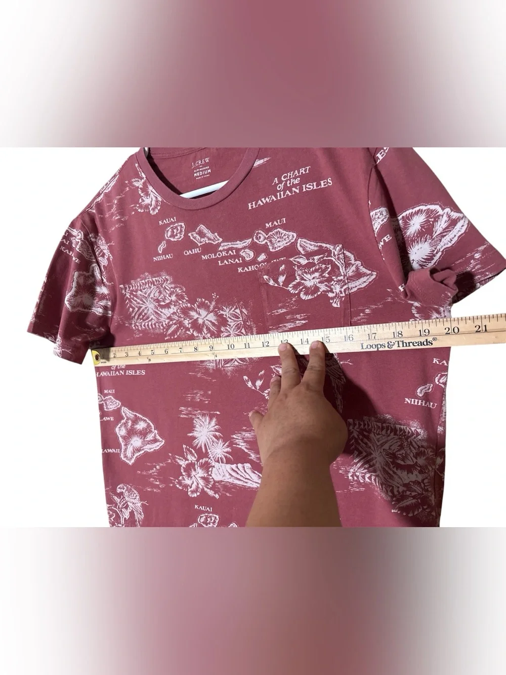 J. Crew Women's Hawaiian Island-Print Tee,Size M